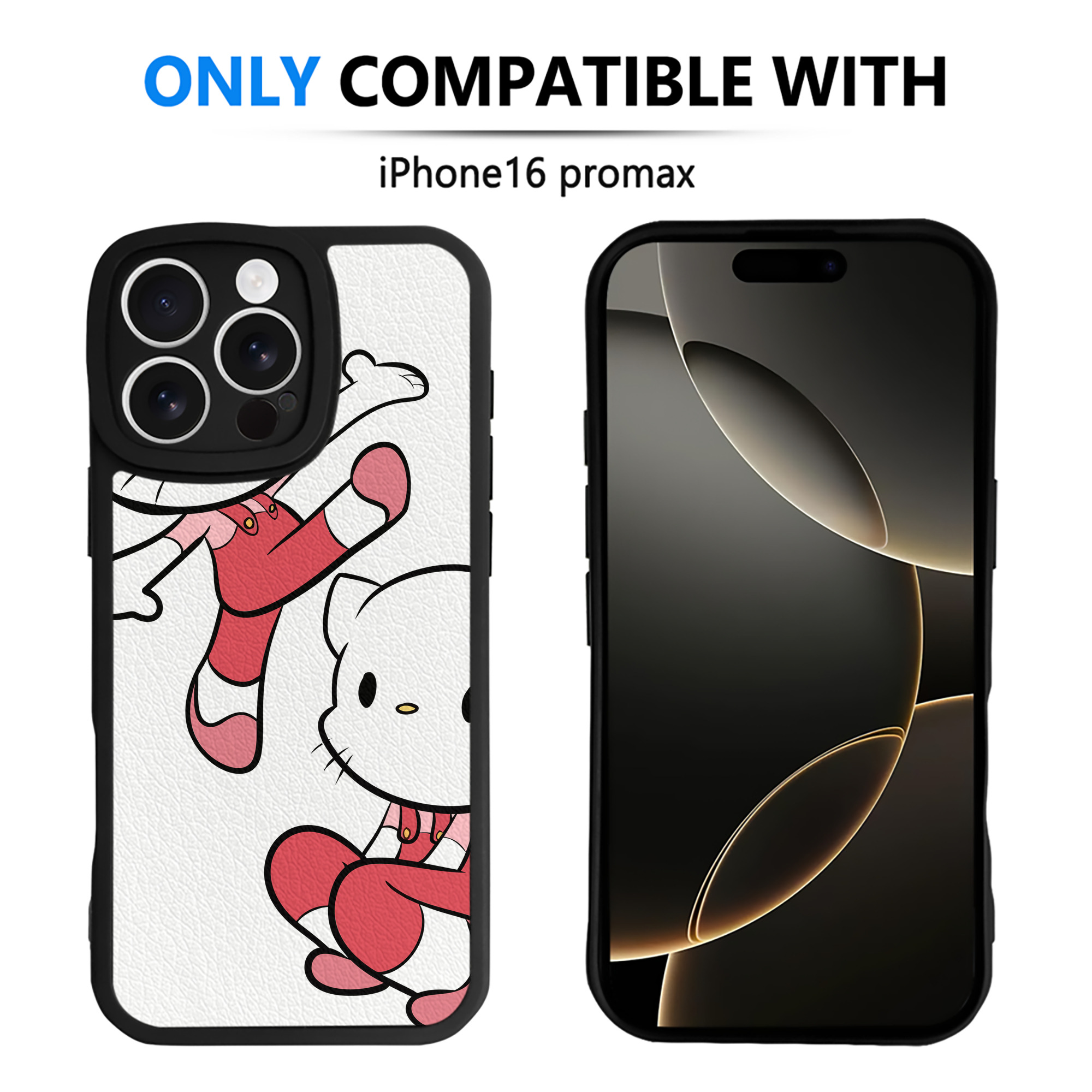 （画像用） Hello Kitty ハローキティ 【iPhone 16シリーズ対応】シリコンスマホケース（レザー調） 材質：シリコン